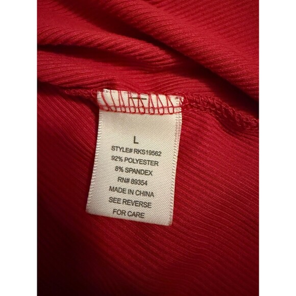 No Comment Hottie Red Stretch Crop Ribbed Tee Size Junior's Large - Picture 5 of 6